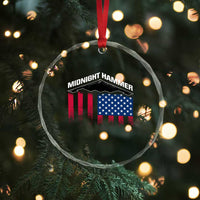Operation Midnight Hammer Crystal Glass Ornament Tactical Warfare Jets Bombers Military American Flag