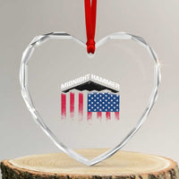 Operation Midnight Hammer Heart Crystal Glass Ornament Tactical Warfare Jets Bombers Military American Flag