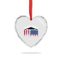 Operation Midnight Hammer Heart Crystal Glass Ornament Tactical Warfare Jets Bombers Military American Flag