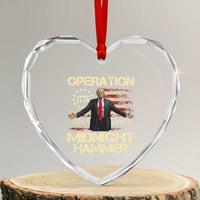 Operation Midnight Hammer Heart Crystal Glass Ornament We The People 1776 American Flag - Wonder Print Shop