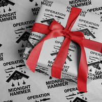 Operation Midnight Hammer Military Wrapping Paper Roll Tactical Warfare Jets Bombers - Wonder Print Shop