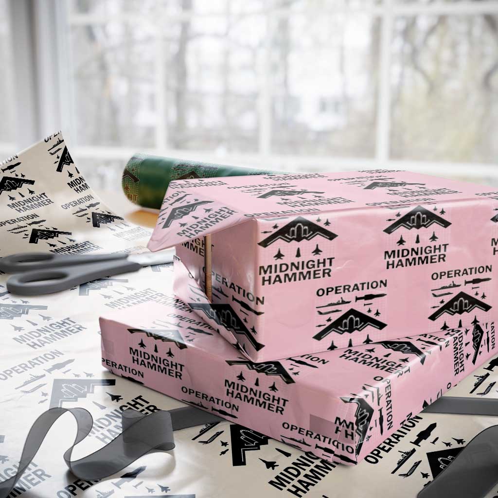 Operation Midnight Hammer Military Wrapping Paper Roll Tactical Warfare Jets Bombers - Wonder Print Shop