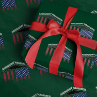 Operation Midnight Hammer Wrapping Paper Roll Tactical Warfare Jets Bombers Military American Flag