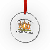 Orange Shirt Day Crystal Glass Ornament I Wear Orange For The 215 Stolen Children - Wonder Print Shop