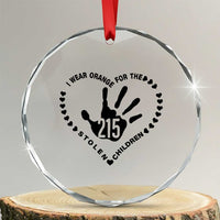 Orange Shirt Day Crystal Glass Ornament I Wear Orange For The Stolen Children 215 Memorial Tribute - Wonder Print Shop