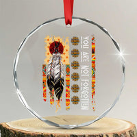 Orange Shirt Day Feather Flag Crystal Glass Ornament You Are Not Forgotten Indigenous Tribute - Wonder Print Shop