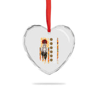Orange Shirt Day Feather Flag Heart Crystal Glass Ornament You Are Not Forgotten Indigenous Tribute - Wonder Print Shop