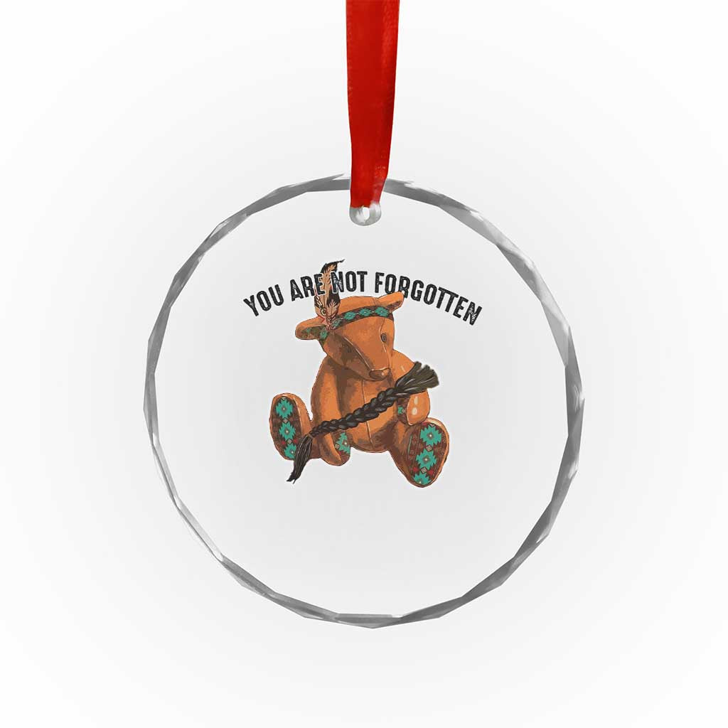 Orange Shirt Day Memorial Bear Crystal Glass Ornament You Are Not Forgotten Stolen Children Tribute - Wonder Print Shop