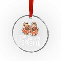 Orange Shirt Day Memorial Moccasins Crystal Glass Ornament You Are Not Forgotten Indigenous Remembrance for Stolen Children - Wonder Print Shop