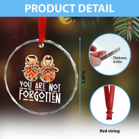 Orange Shirt Day Memorial Moccasins Crystal Glass Ornament You Are Not Forgotten Indigenous Remembrance for Stolen Children - Wonder Print Shop