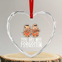 Orange Shirt Day Memorial Moccasins Heart Crystal Glass Ornament You Are Not Forgotten Indigenous Remembrance for Stolen Children - Wonder Print Shop