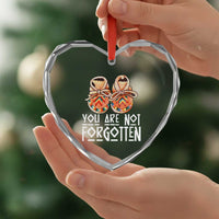Orange Shirt Day Memorial Moccasins Heart Crystal Glass Ornament You Are Not Forgotten Indigenous Remembrance for Stolen Children - Wonder Print Shop