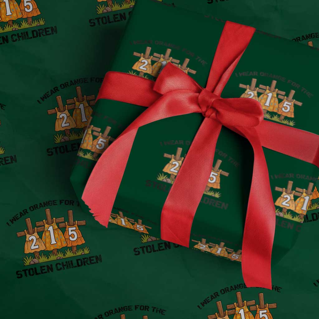 Orange Shirt Day Wrapping Paper Roll I Wear Orange For The 215 Stolen Children - Wonder Print Shop
