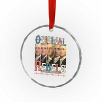 Original Rebels 250 Years of Freedom Crystal Glass Ornament Founding Fathers Patriotic 1776 to 2026 Semiquincentennial - Wonder Print Shop