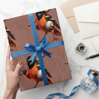Oriole Baseball Player Wrapping Paper Roll Retro Funny Bird Mascot Baseball Fans