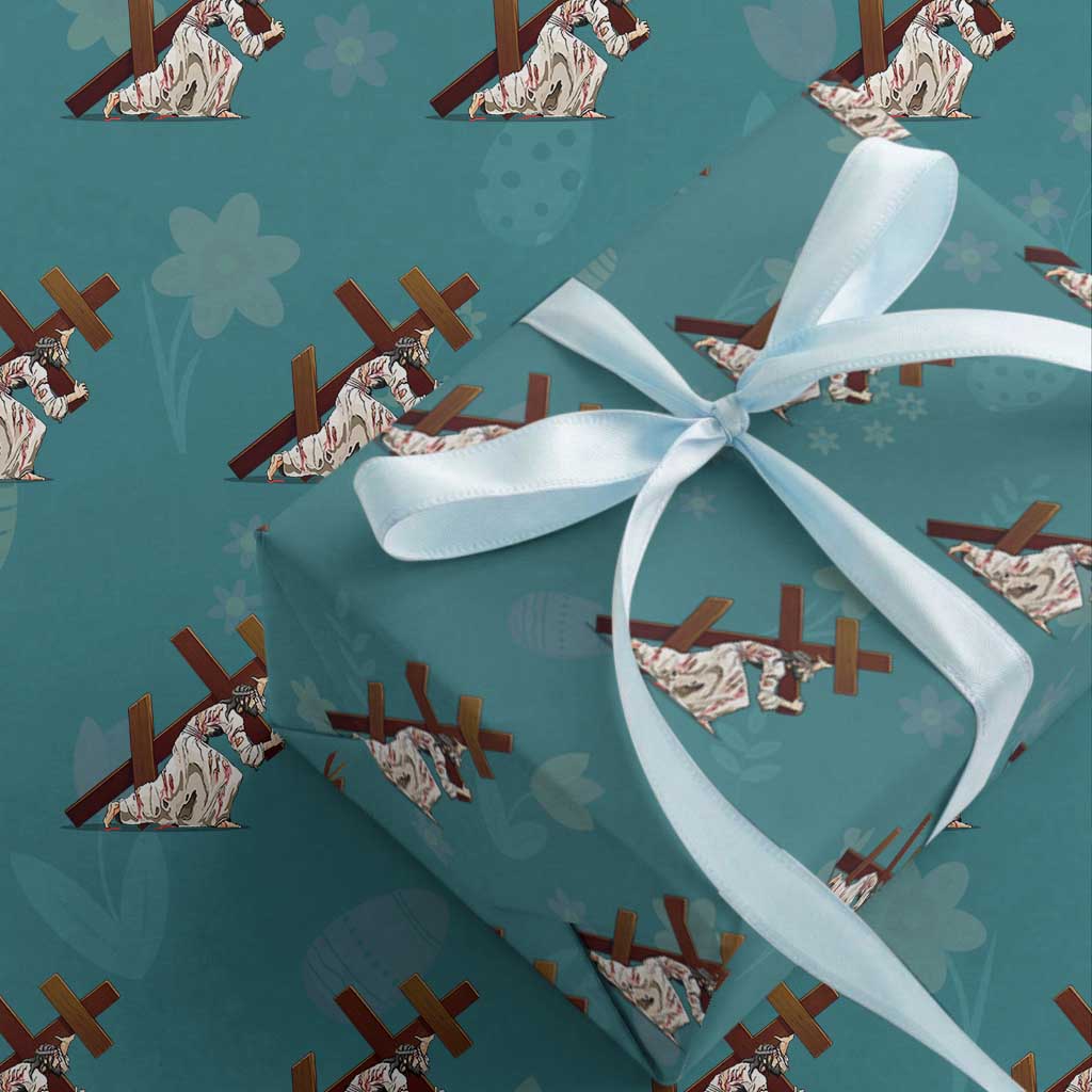 Orthodox Easter Jesus Is Carrying The Orthodox Cross Wrapping Paper Roll