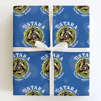 Ostara Balance Rebirth Renewal Wrapping Paper Roll Ostara Pagan Eostre Easter Day Three Hares