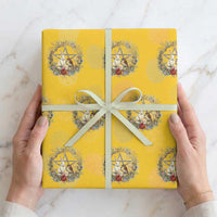 Ostara Blessing Pagan Eostre Easter Day Wrapping Paper Roll Rabbit Bird Wiccan Pentagram