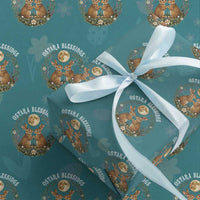 Ostara Blessing Pagan Eostre Easter Day Wrapping Paper Roll Spring Moon Rabbit Spring Equinox Festival