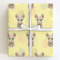 Ostara Pagan Eostre Easter Day Wrapping Paper Roll Rabbit Wolpertinger Spring Equinox Festival