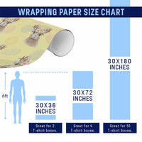 Ostara Pagan Eostre Easter Day Wrapping Paper Roll Rabbit Wolpertinger Spring Equinox Festival