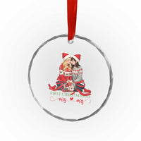 Our First Xmas As Mrs Mrs Crystal Glass Ornament LGBT Les Couple Xmas TS09
