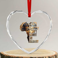 Our History Didn't Start At Slavery Heart Crystal Glass Ornament Black History Month Ancient Egyptian