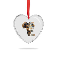 Our History Didn't Start At Slavery Heart Crystal Glass Ornament Black History Month Ancient Egyptian