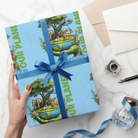 Our Power Our Planet Wrapping Paper Roll Earth Day Nature Lover Gift