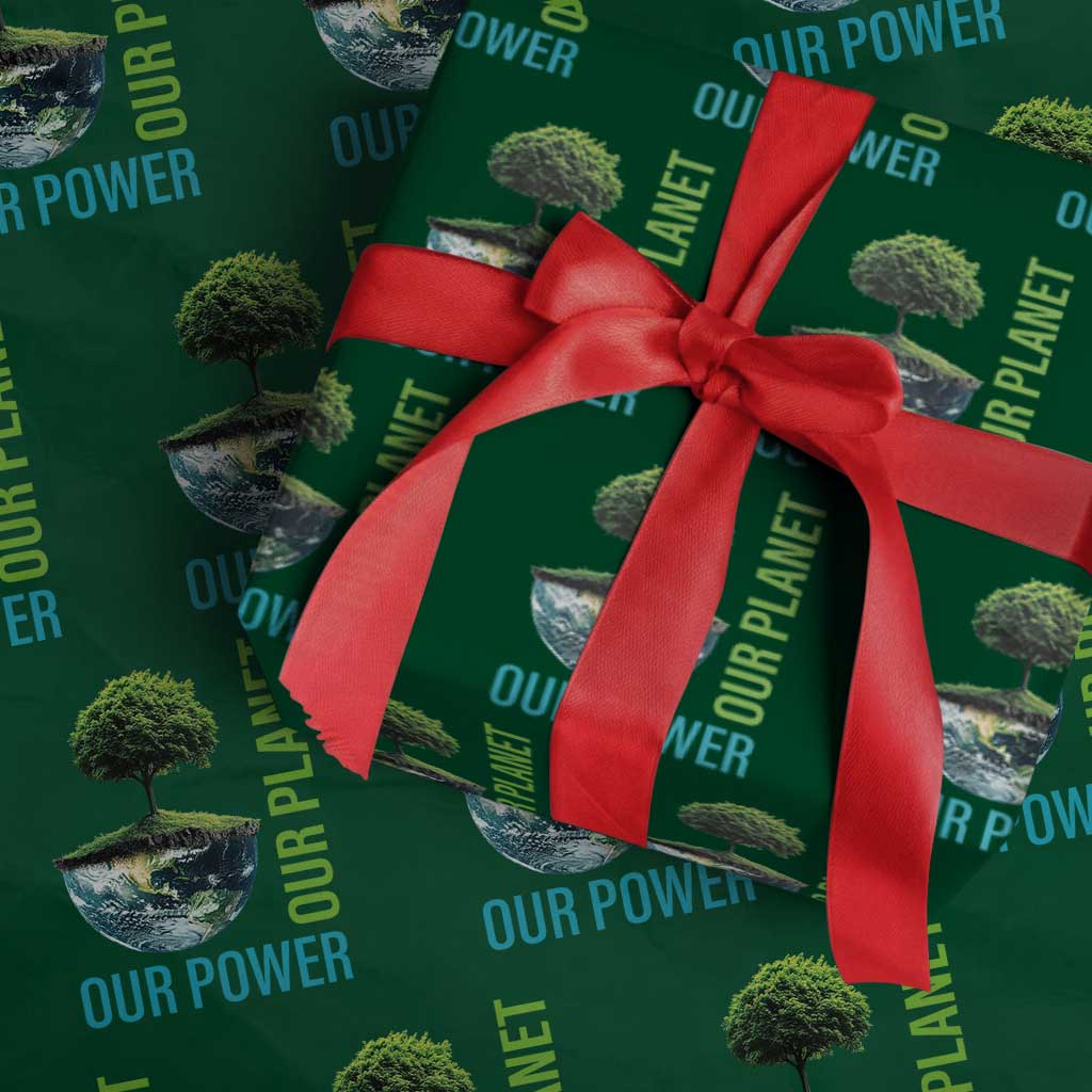 Our Power Our Planet Wrapping Paper Roll Earth Day 2025 - Wonder Print Shop