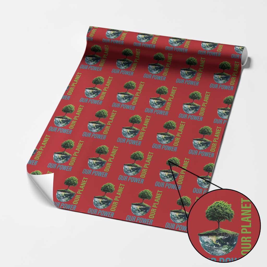 Our Power Our Planet Wrapping Paper Roll Earth Day 2025 - Wonder Print Shop