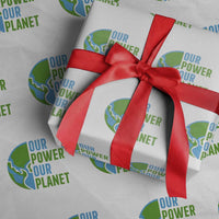 Our Power Our Planet Wrapping Paper Roll Earth Day Words Environmentalist Gift