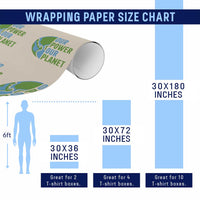 Our Power Our Planet Wrapping Paper Roll Earth Day Words Environmentalist Gift