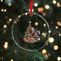 Outlaw Cowboy On Skeleton Horse Crystal Glass Ornament Dark Western Christmas - Wonder Print Shop