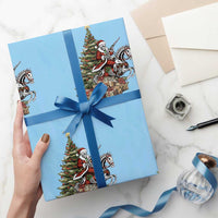 Outlaw Cowboy On Skeleton Horse Wrapping Paper Roll Dark Western Christmas - Wonder Print Shop