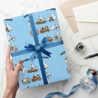 Outnumbered By Boys Funny Goose Mom Life Wrapping Paper Roll Chaos Coordinator Motherhood Mothers Day Gag Gift