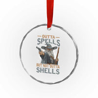 Outta Spells But Not Outta Shells Crystal Glass Ornament Funny Fantasy Meme - Wonder Print Shop