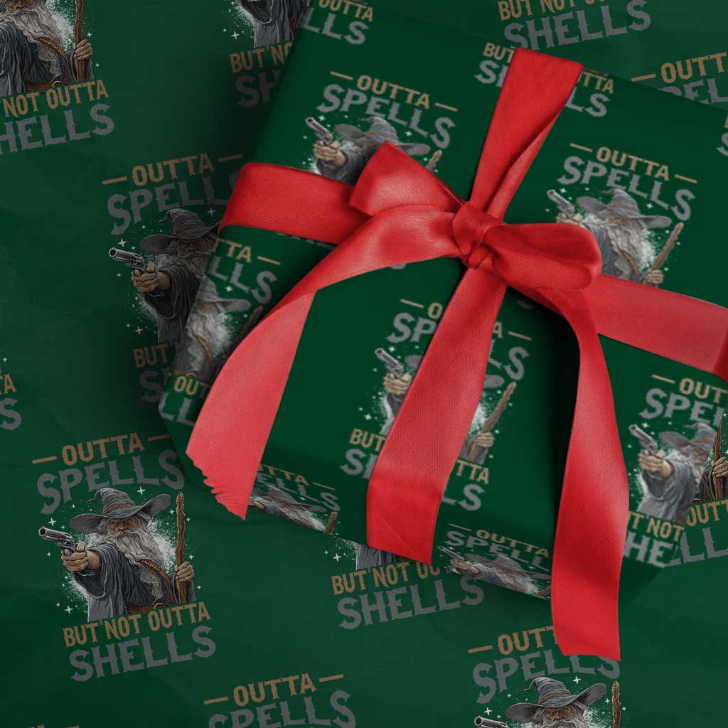 Outta Spells But Not Outta Shells Wrapping Paper Roll Funny Fantasy Meme - Wonder Print Shop