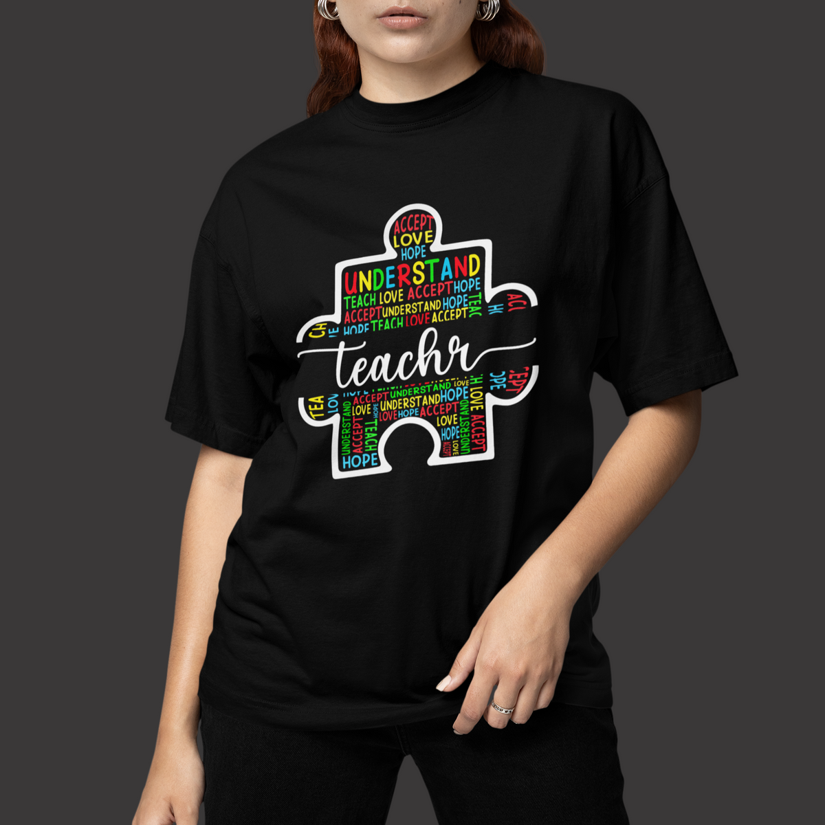 Autism Awareness T Shirt Special Teacher Teach Accept Understand Love - Wonder Print Shop