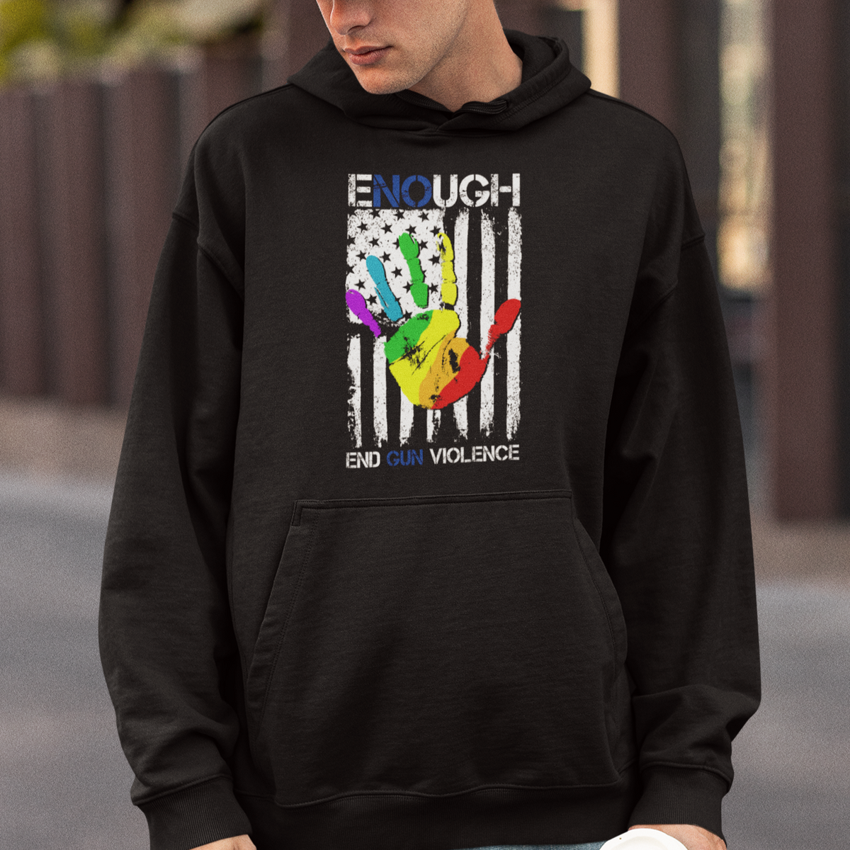 Gun Violence Awareness Hoodie Enough End Gun Violence Protect Our Children Orange Mom Dad - Wonder Print Shop