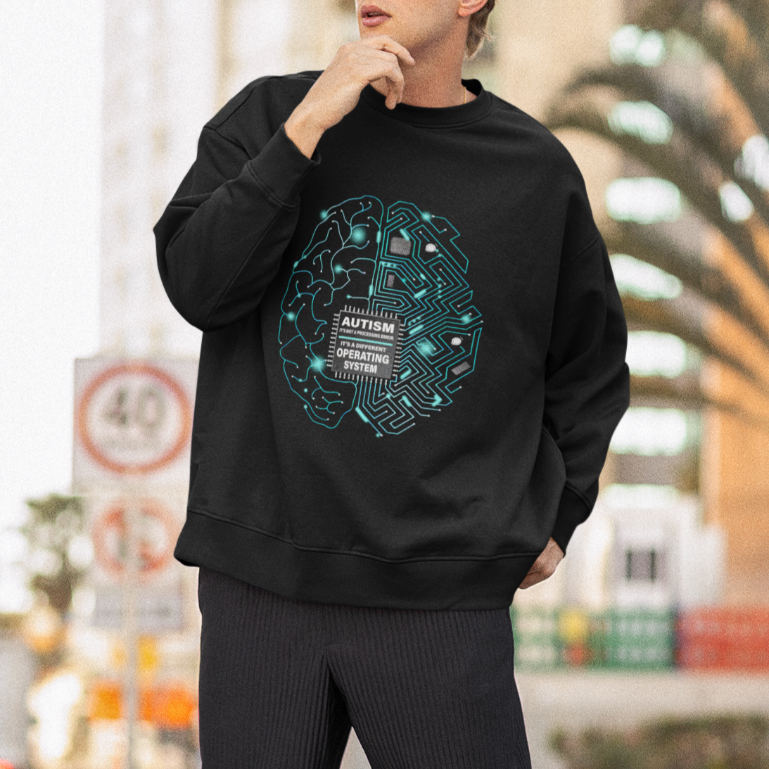 Autism Awareness Sweatshirt It's Not A Processing Error It's A Different Operating System Autistic - Wonder Print Shop