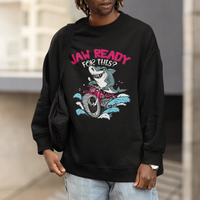 Shark Lover Sweatshirt Jaw Ready For This Riding Motorbike - Wonder Print Shop