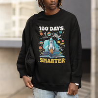 100th Day Of School Sweatshirt 100 Days Smarter Outer Space Magic Book - Wonder Print Shop