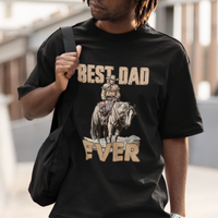 Horse Dad T Shirt Father's Day Best Dad Ever Retro Western Rodeo Cowboy Dad - Wonder Print Shop