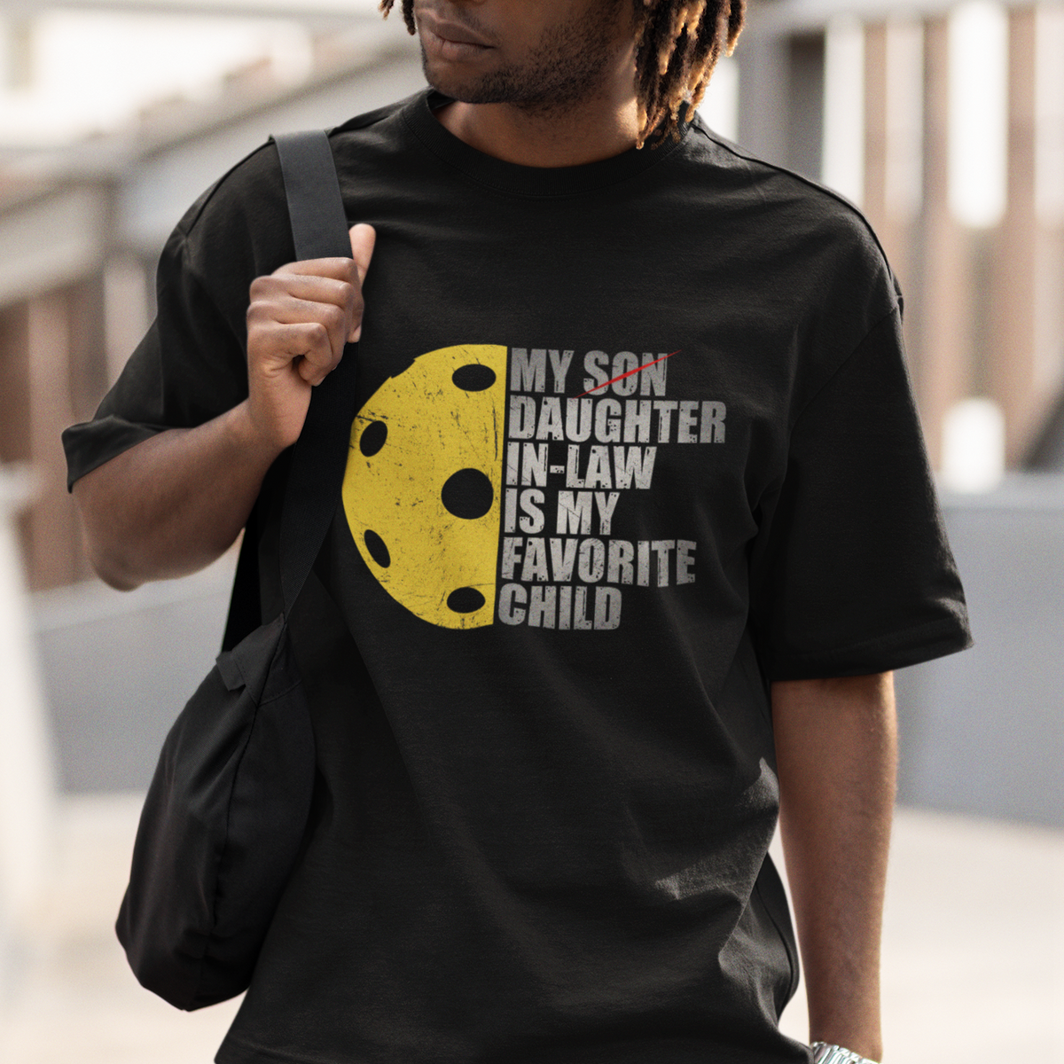 Funny Pickleball T Shirt Not My Son My Daughter In Law Is My Favorite Child - Wonder Print Shop