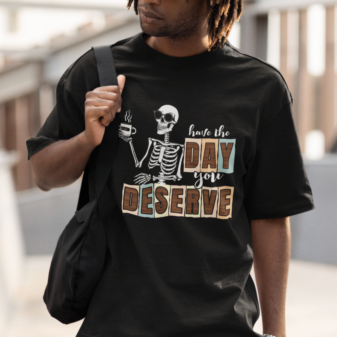 Funny Quotes T Shirt Have The Day You Deserve Karma Sarcastic Skeleton - Wonder Print Shop