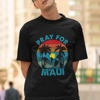 Pray For Maui Maui Strong Hawaii Strong Retro T Shirt - Wonder Print Shop