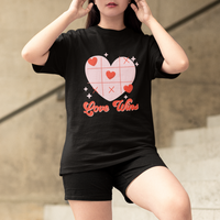 Valentine's Day T Shirt Love Always Wins Funny Heart Tic Tac Toe - Wonder Print Shop