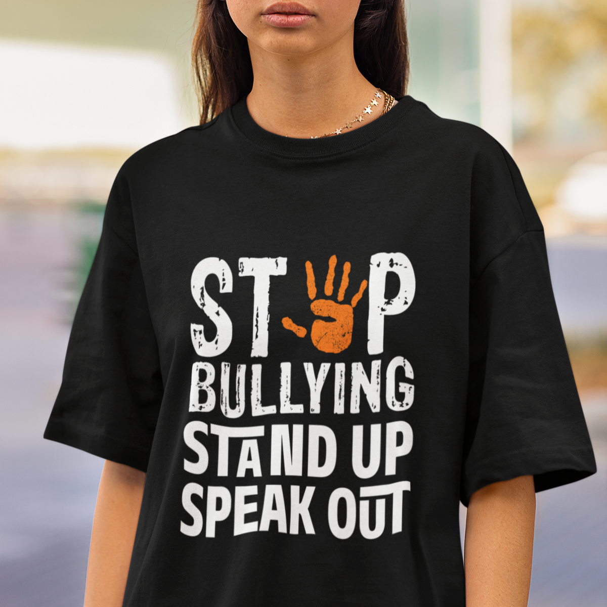 Anti Bullying T Shirt Stop Bullying Orange Stand Up Speak Out - Wonder Print Shop