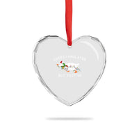 Overstimulated But Festive Goose Christmas Heart Crystal Glass Ornament Funny Holiday Meme - Wonder Print Shop